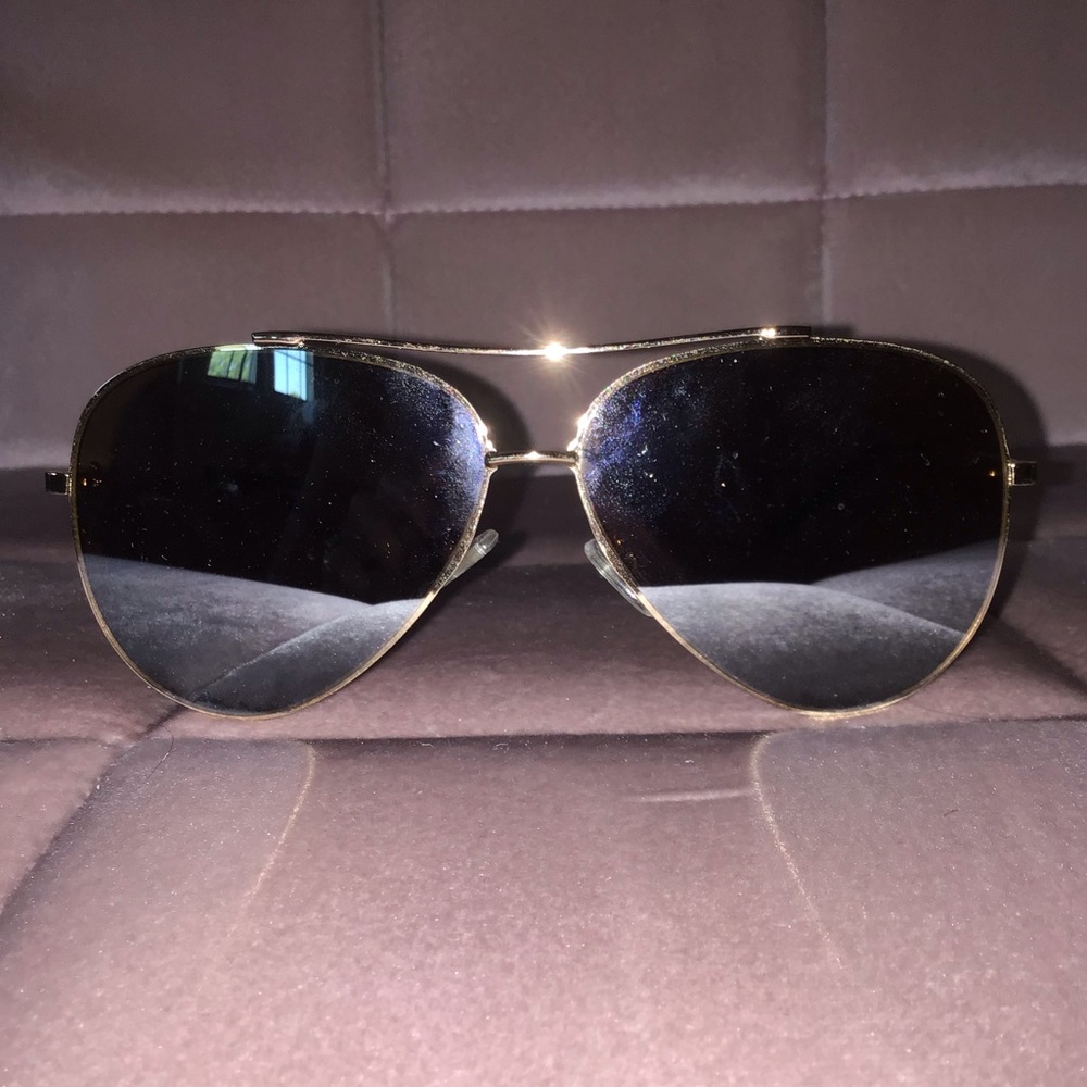 Oversized Mirrored Aviator Sunglasses